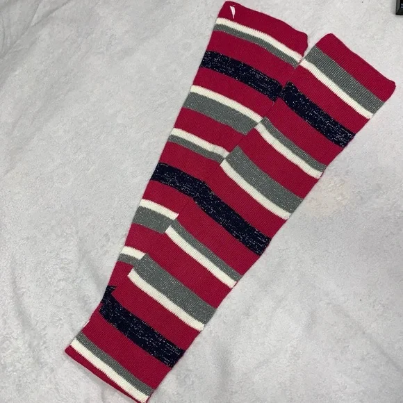 Nautica NWT Kids Metallic Accented Striped Scarf - Picture 1 of 5